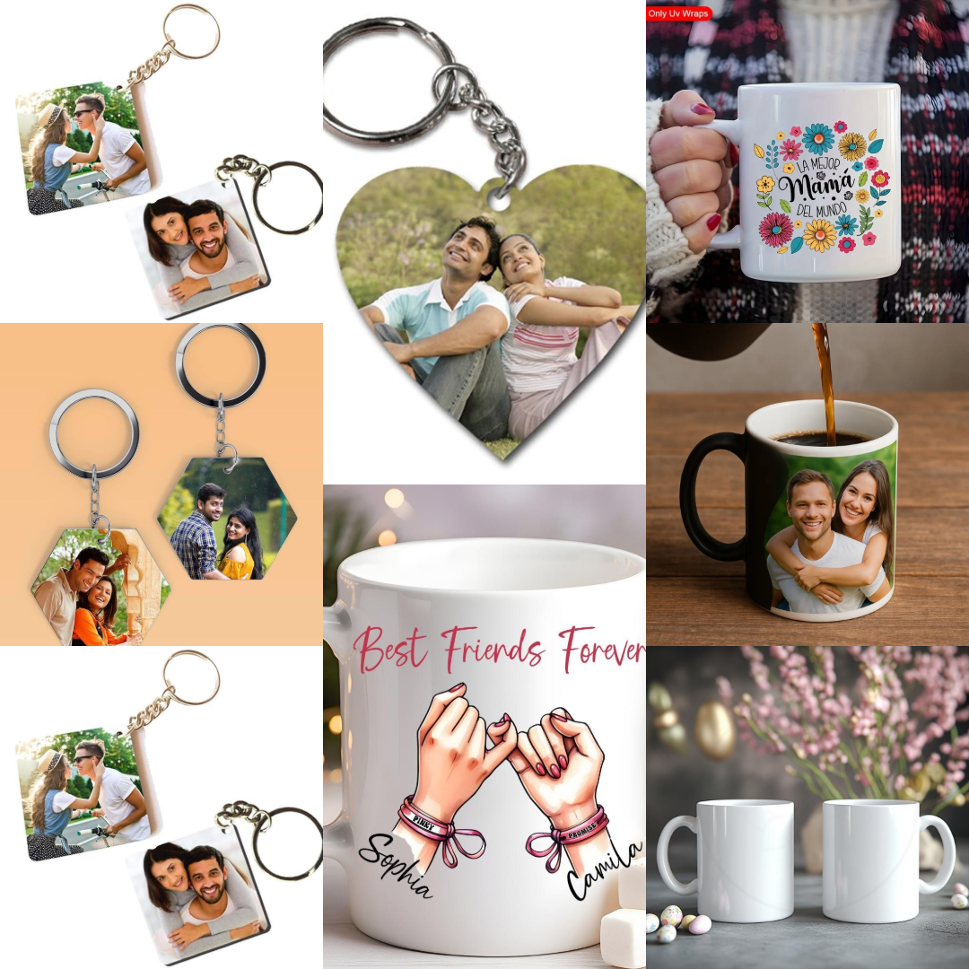 CUSTOM KEYCHAINS & COFFEE MUG